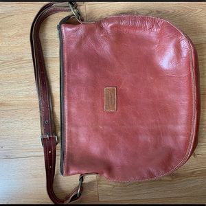 Red Artisan leather handbag